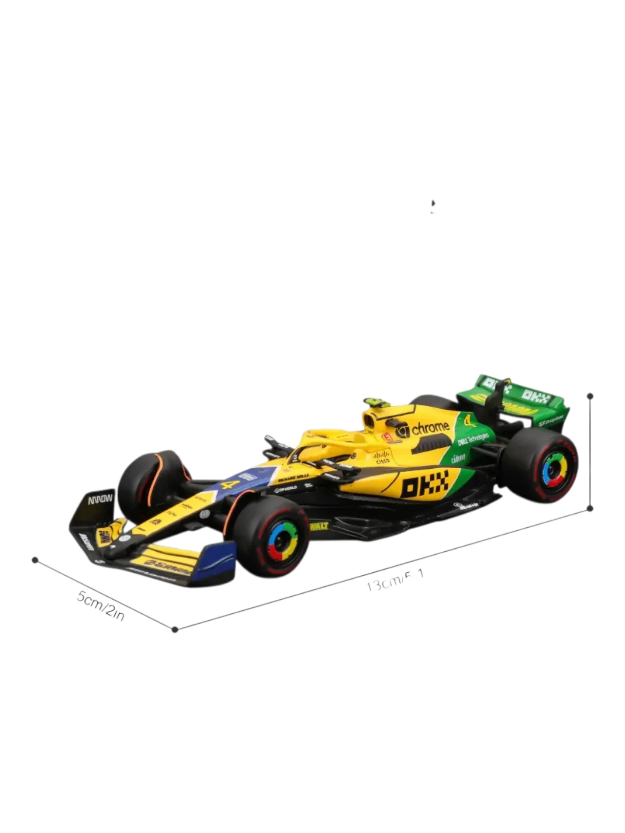 Bburago McLAREN MCL38 2024 MONACO GP Senna livery 30th anniversary - Formula 1 - OSCAR PLATERS 81 - Scale 1:43 12 cm - BBurago 18-38214-P - Image 2