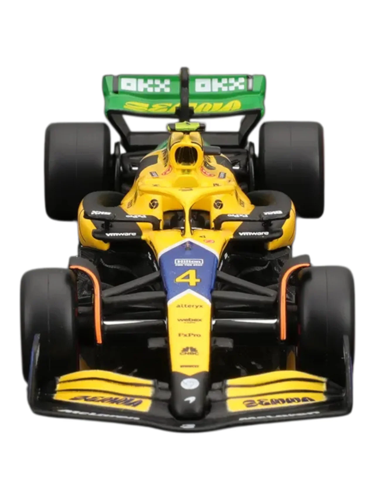 Bburago McLAREN MCL38 2024 MONACO GP Senna livery 30th anniversary - Formula 1 - OSCAR PLATERS 81 - Scale 1:43 12 cm - BBurago 18-38214-P - Image 3