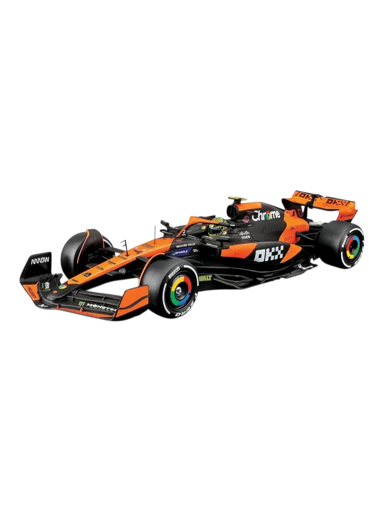 Bburago Mclaren Mcl38 Miami Grand Prix 2024 ( F1 ) No 4.Lando Norris 42 Parts Plastic Stand Included Imported 1:24 Scale - Image 3