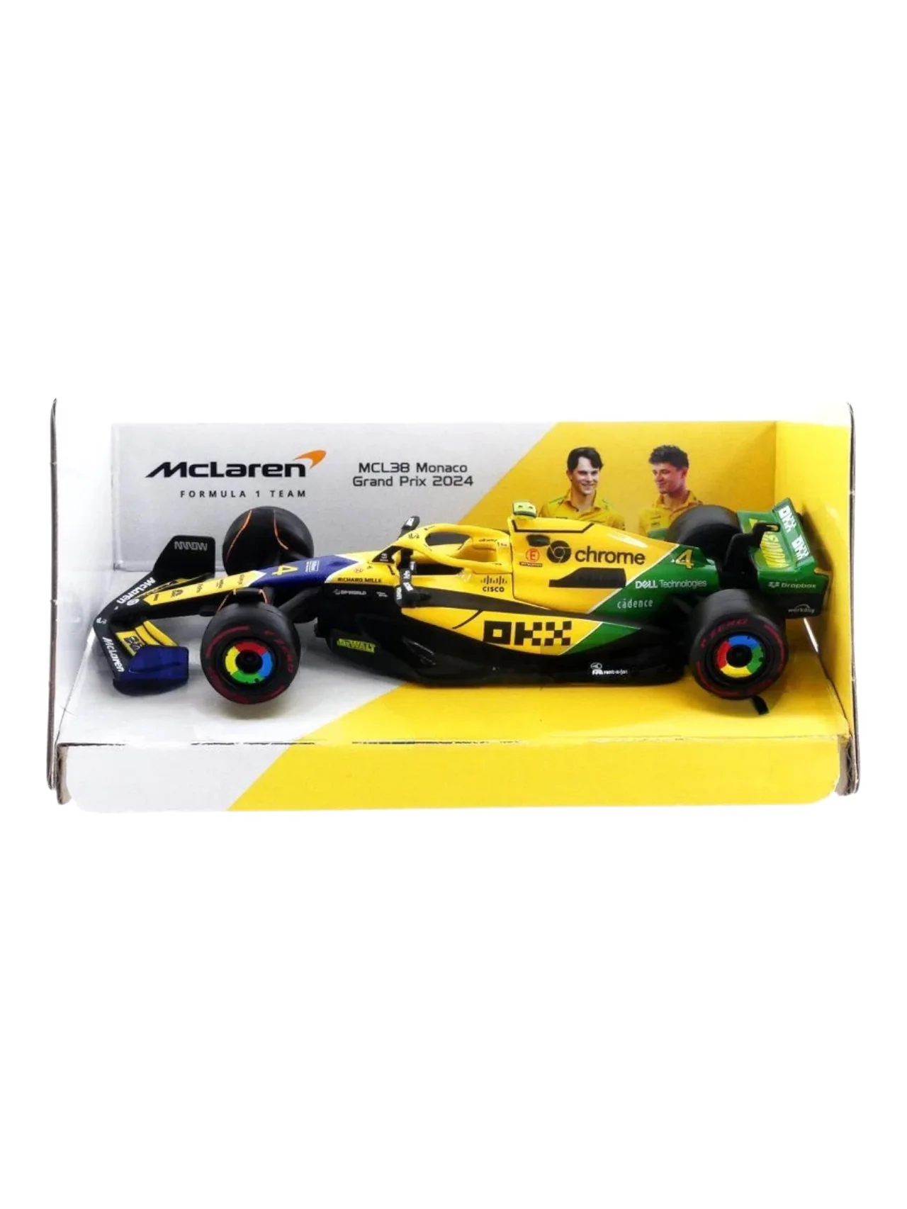 BBURAGO– MCLAREN MCL38 – Monaco Grand Prix 2024 (f1) No.4 drawing oscar Piastri / lando Norris 1:43 Scale bburago- 18-38214 - Image 3