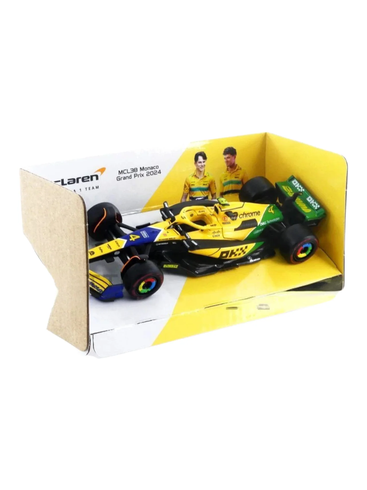 BBURAGO– MCLAREN MCL38 – Monaco Grand Prix 2024 (f1) No.4 drawing oscar Piastri / lando Norris 1:43 Scale bburago- 18-38214 - Image 4