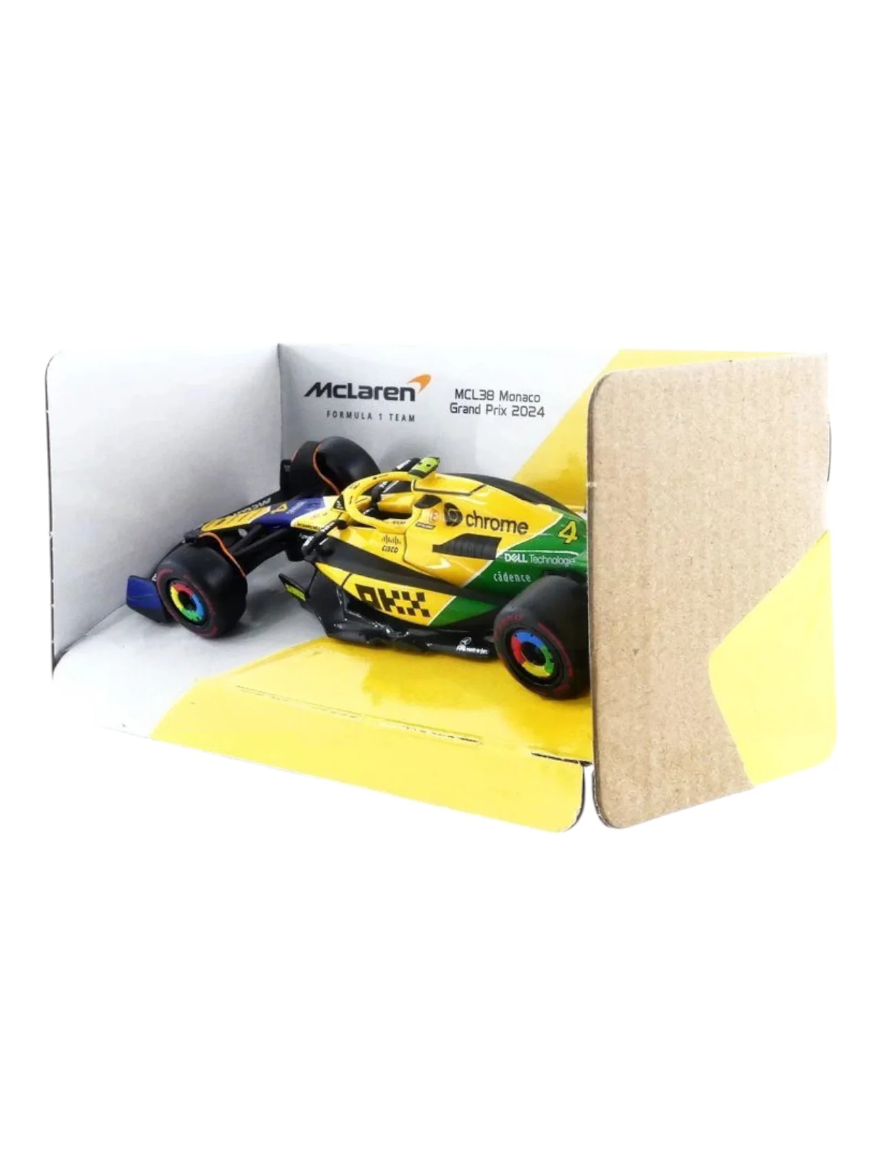 BBURAGO– MCLAREN MCL38 – Monaco Grand Prix 2024 (f1) No.4 drawing oscar Piastri / lando Norris 1:43 Scale bburago- 18-38214 - Image 5