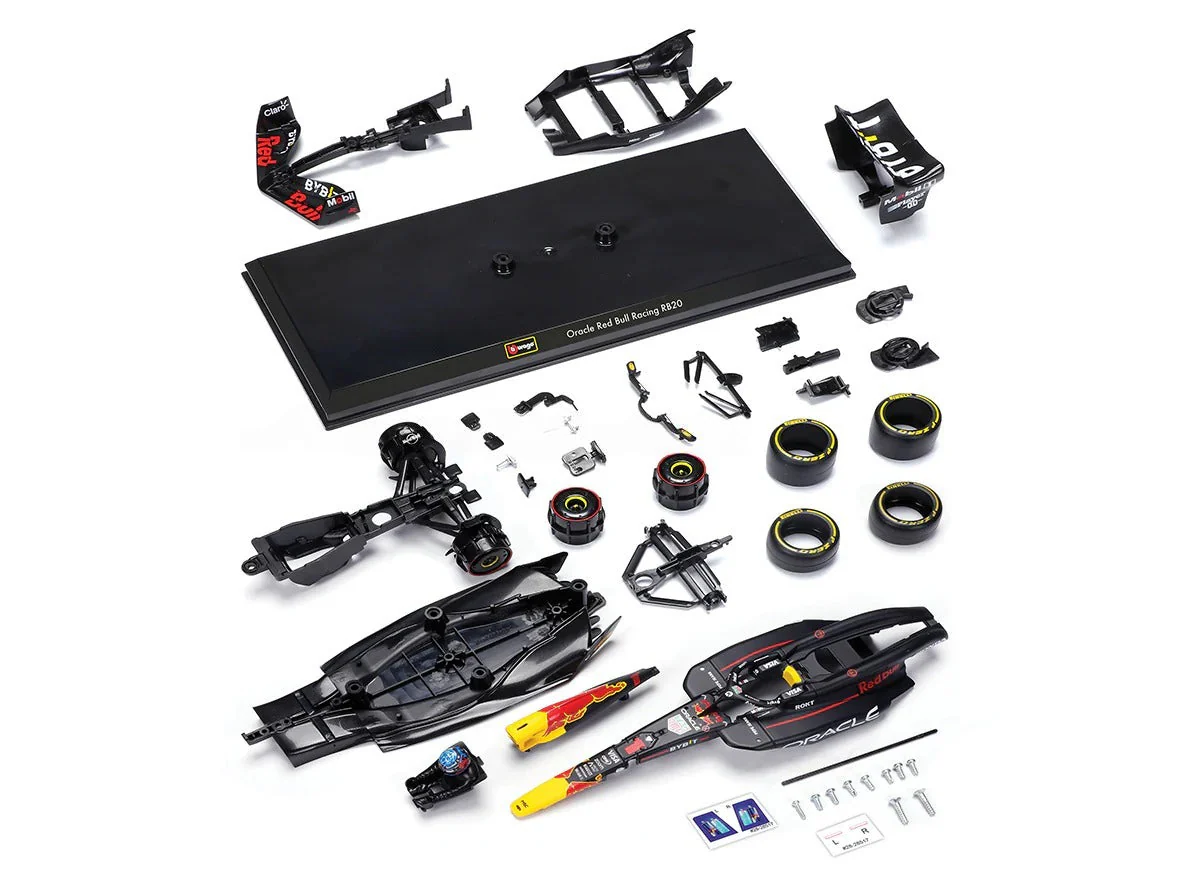 Bburago Oracle Red Bull Racing RB20 No 1. Max Verstappen 2024 Imported 1:64 Scale 43 Parts - Image 3