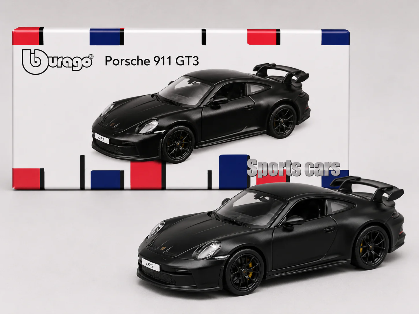 Bburago "PORSCHE 911 GT3" (Black) 1:64 Scale
