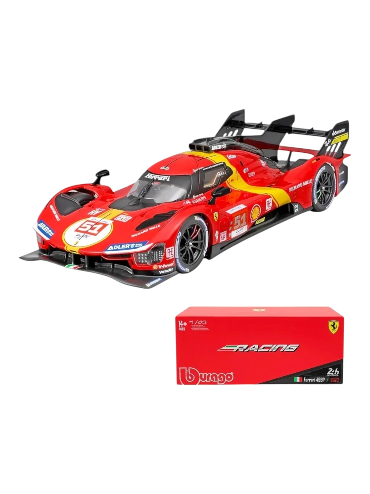 Bburago racing 2023 Ferrari 499p 1:43 scale - Image 2