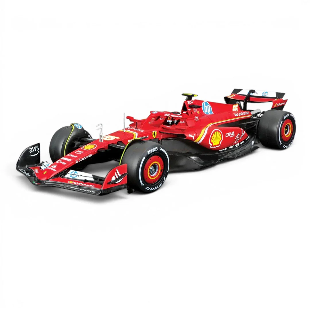 Bburago Racing Ferrari SF-24 No.55 Carlos Sainz F1 Model Kit (2024)  Formula 1 Imported 1:64 Scale 44 Parts. - Image 3
