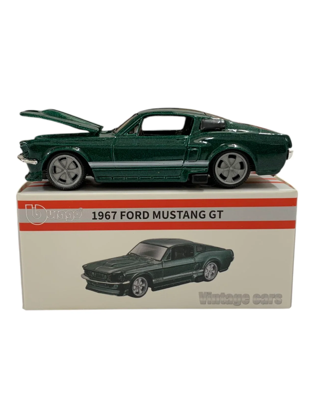 Bburago Vintage Cars Edition 1967 Ford Mustang GT 1:64 Scale - Image 2