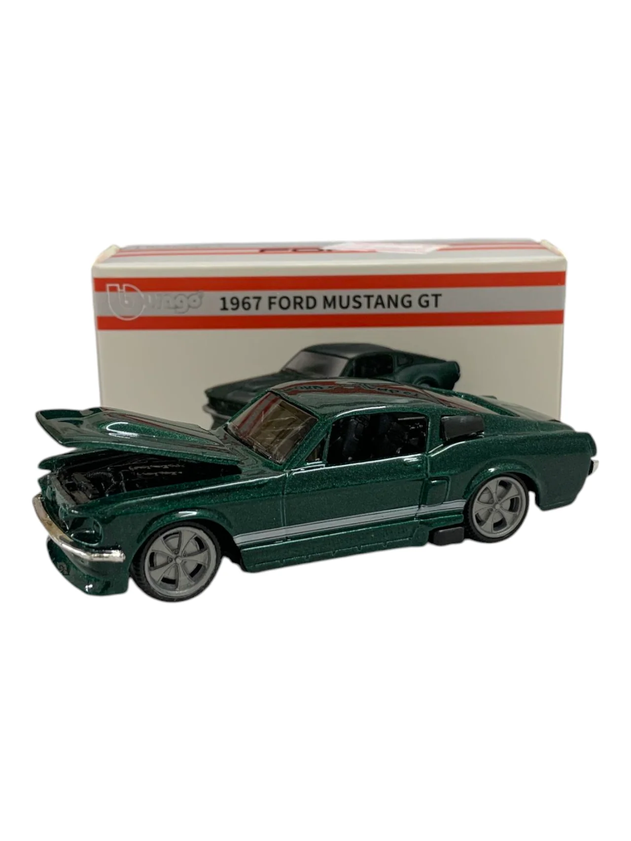 Bburago Vintage Cars Edition 1967 Ford Mustang GT 1:64 Scale - Image 3