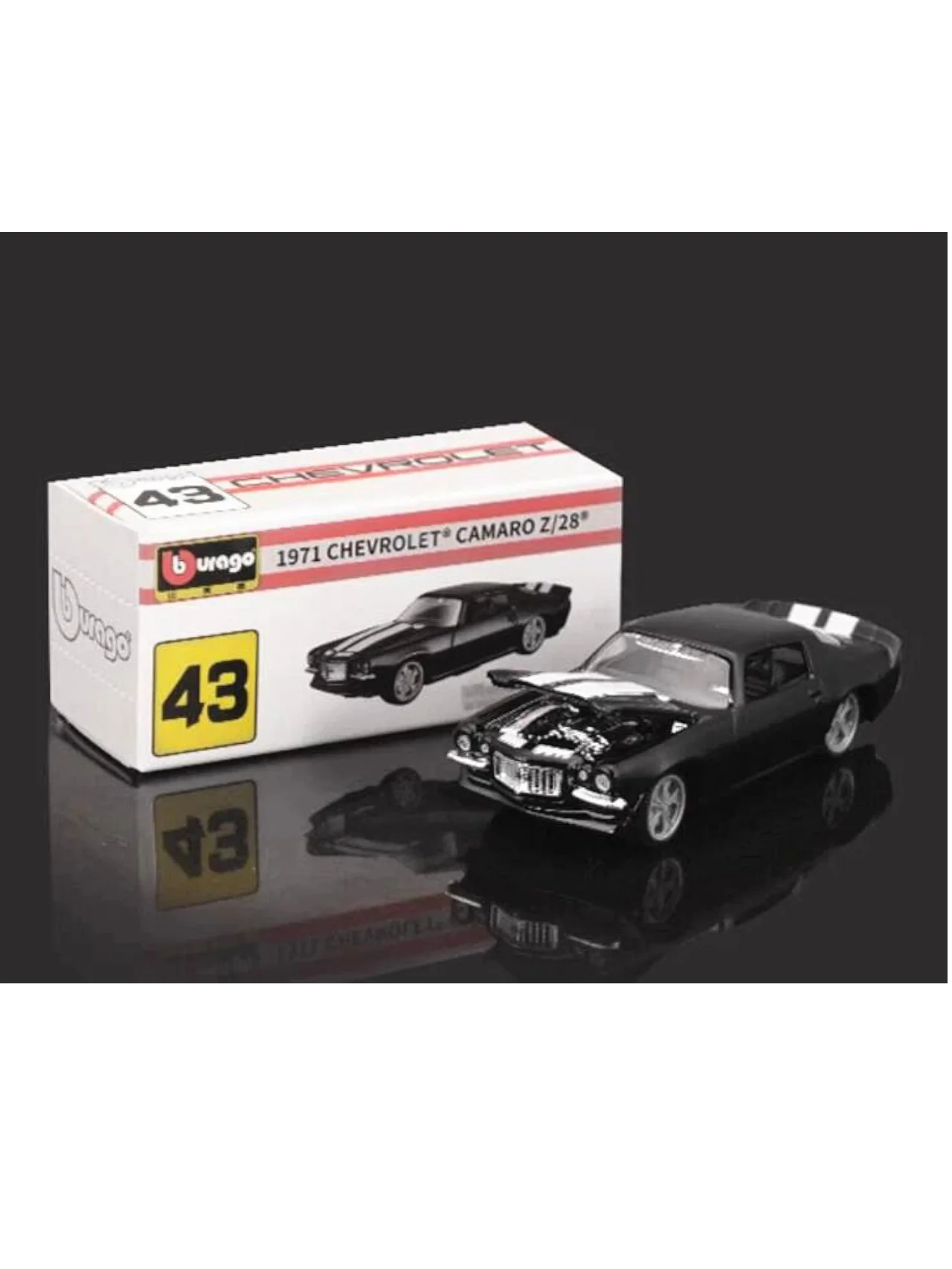 Bburago Vintage Cars Edition 1971 Chevrolet Camaro Z/28 1:64 Scale - Image 2