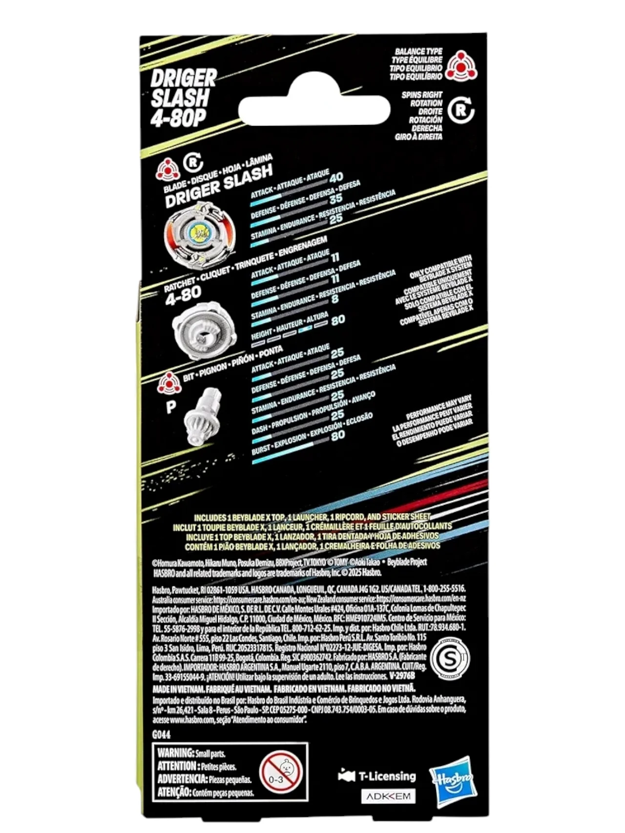 Beyblade X X-Over Project Driger Slash 4-80P Starter Pack Set with Takara Tomy Balance Type Top and Launcher, - Image 5