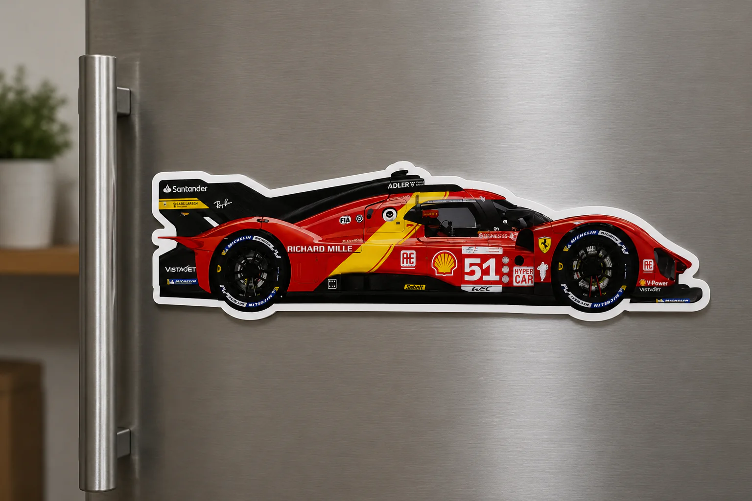 BMW McLaren F1 GTR Gulf Racing Magnet – #33 Race Car Design | 15 cm x 4.5 cm - Image 3