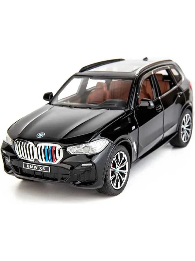 Bmw X5 SUV Model 1/32 Zinc Alloy Pull Back with Sound and Light (Black) - Image 3