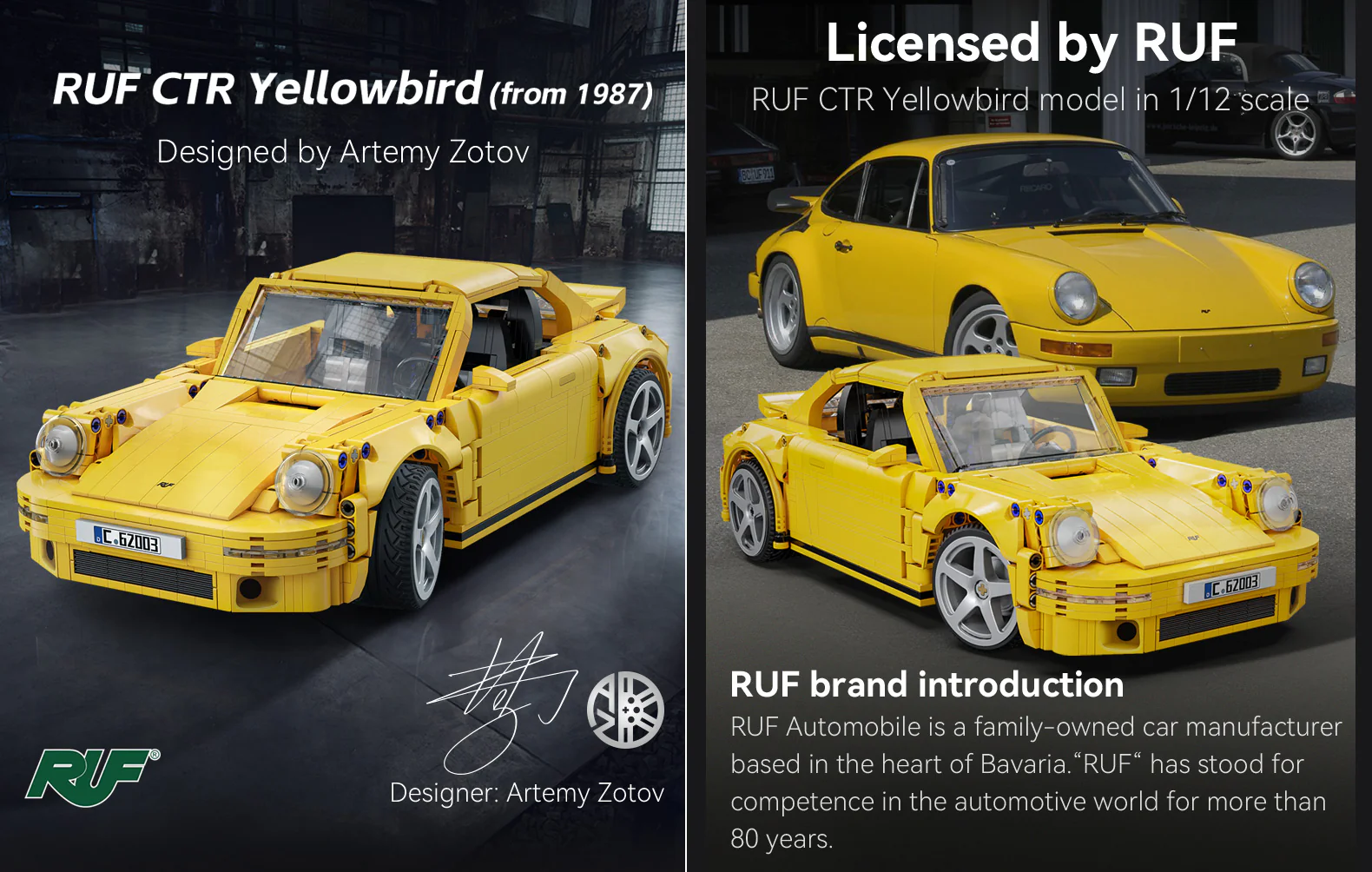 CaDa RUF CTR 2017 Yellowbird Dual Mode Control 1:12 - Image 3