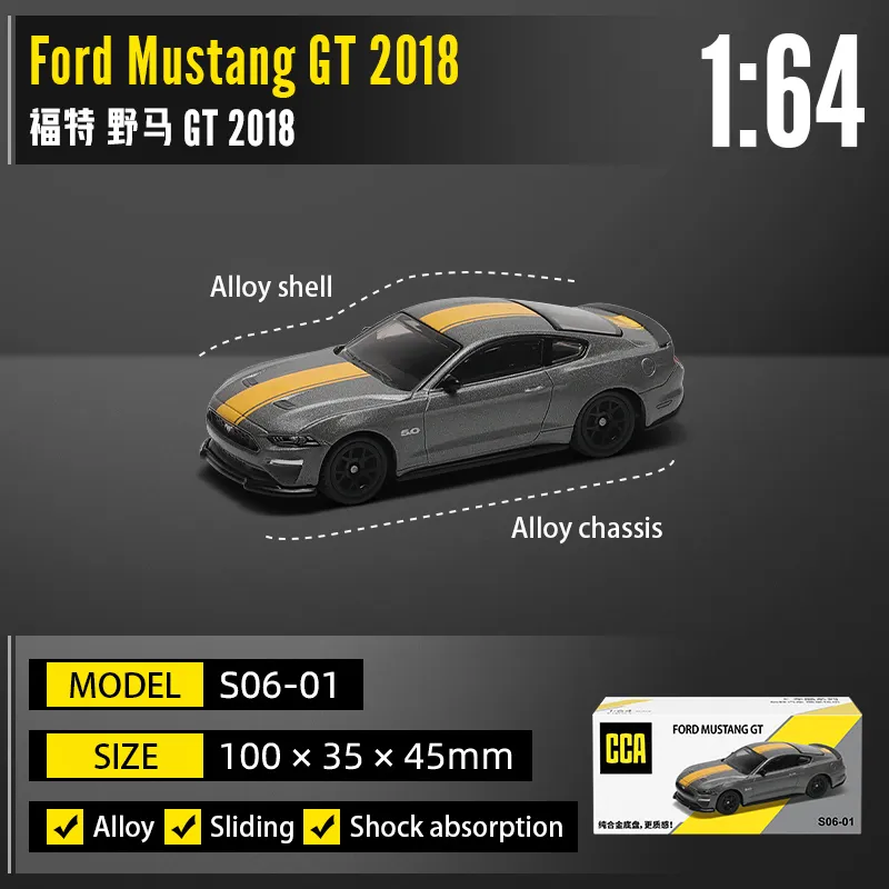 CCA Ford Mustang GT Die-Cast Model Car 5.0 Edition 1:64 Scale S06-01 - Image 2