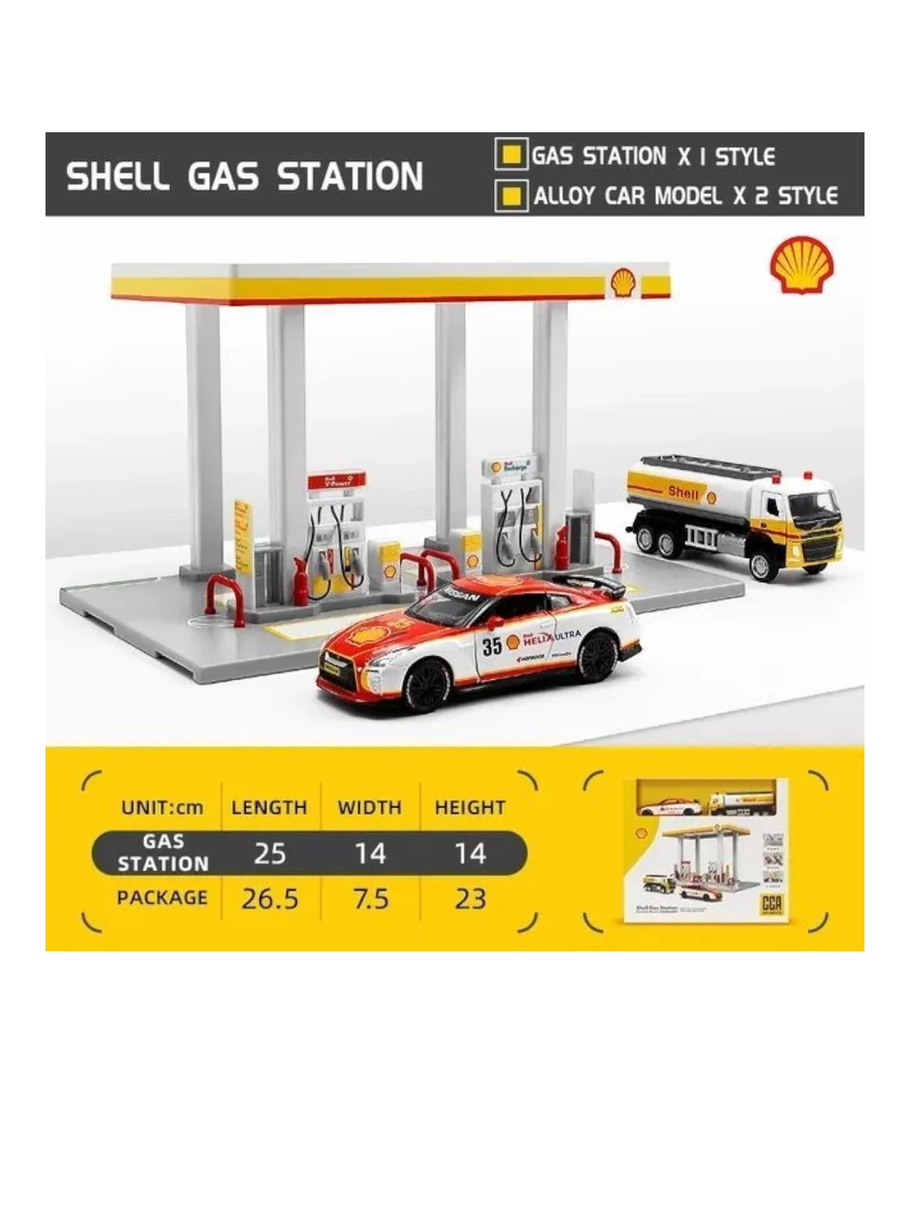CCA Official Licensed Shell Gas Station Assembly Playset - Image 10