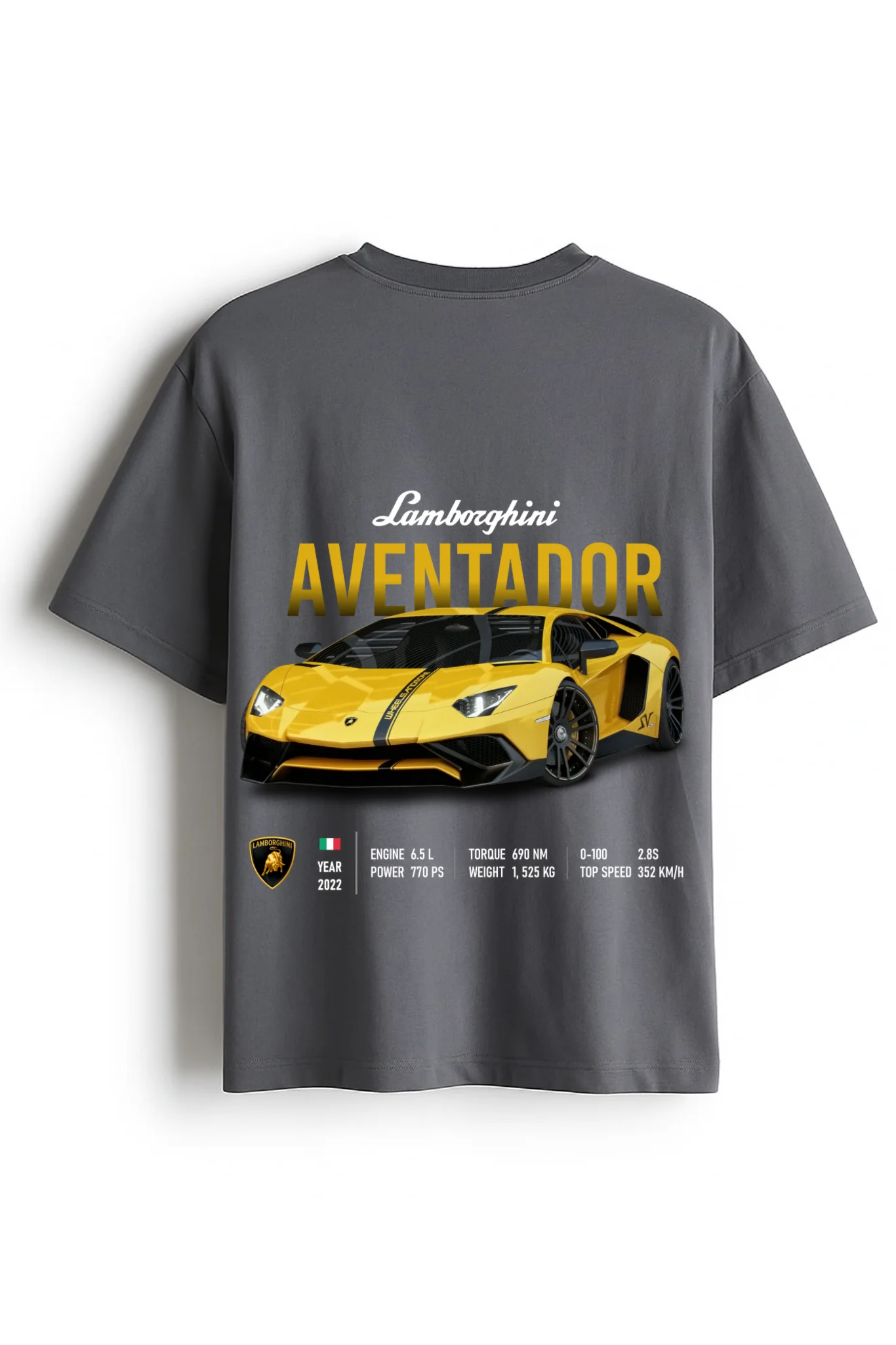 Drift culture Lamborghini Aventador Edition oversize tshirt - Image 3