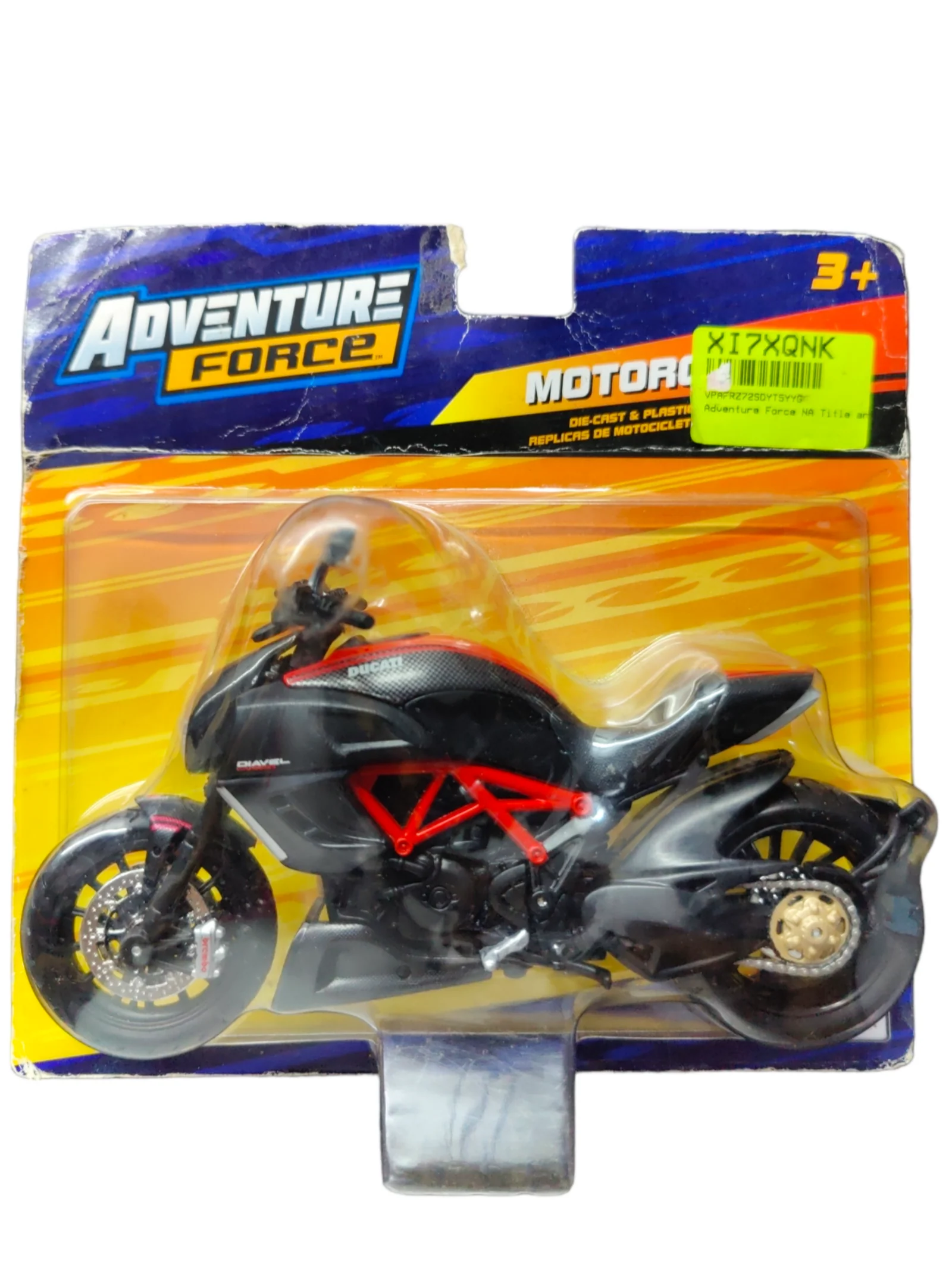 Ducati Diavel Carbon (1:18 Scale) Diecast Bike Model (Bike in Excellent Condition / Card Damage)