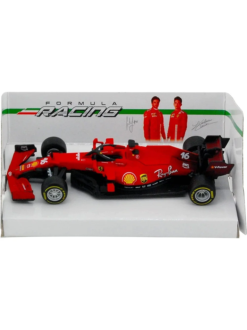 EXCLUSIVE Bburago Formula 1 (F1) racing SF21 Driver number 16 - Image 2