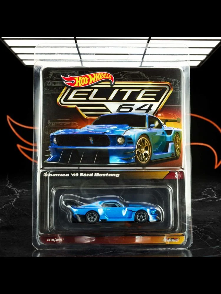 Hotwheels Elite 64 69 Ford Mustang (With Hotwheels Protector) imported Rlc collection 1:64 scale