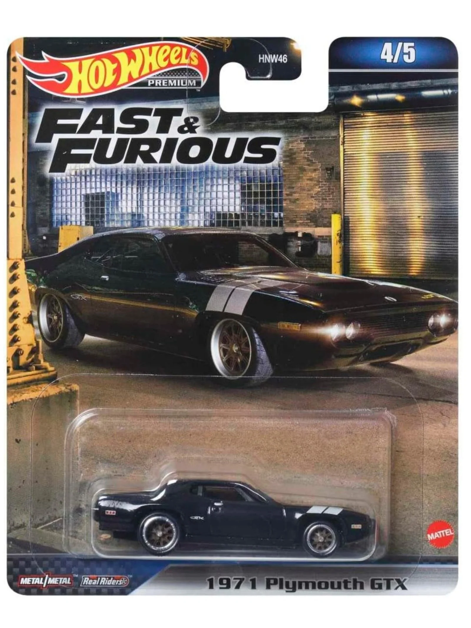 HotWheels fast & furious 1971 Plymouth GTX Imported Premium 1:64 Scale