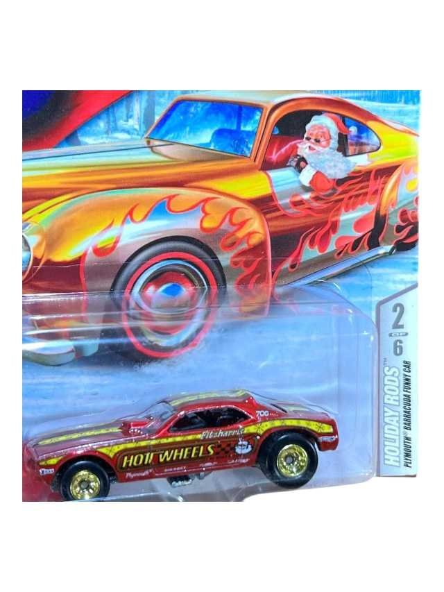 Hotwheels 2007 Holiday Rods Plymouth Barracuda Funny Car imported premium 1:64 scale - Image 3