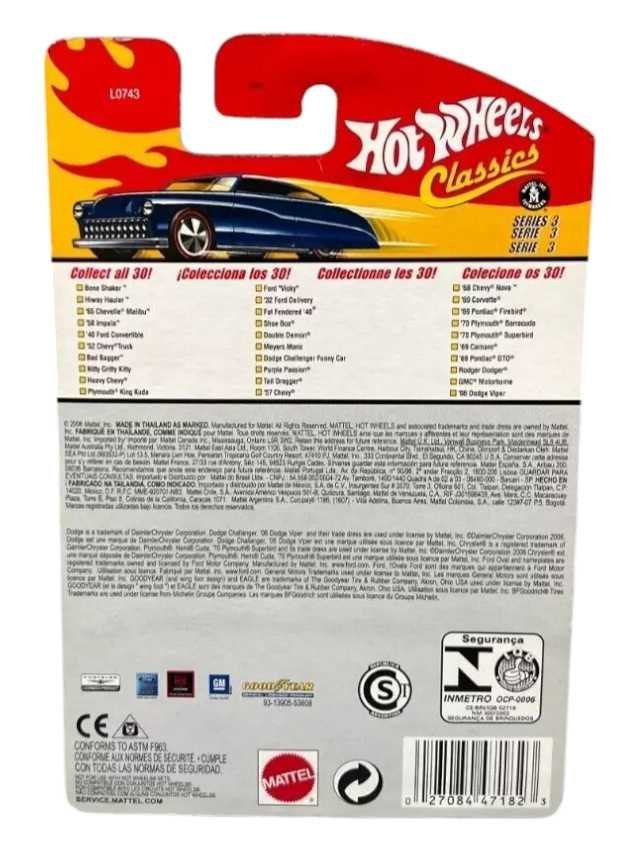Hotwheels Classic Double Demon Die-cast Chassis imported mainline 1:64 scale blister damaged car mint condition - Image 2