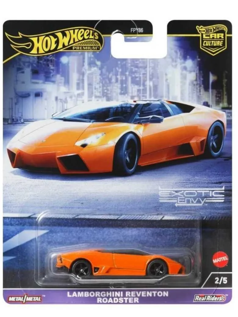 HotWheels Exotic Envy Lamborghini Reventón Roadster Imported Premium 1:64 Scale Die‑Cast Car