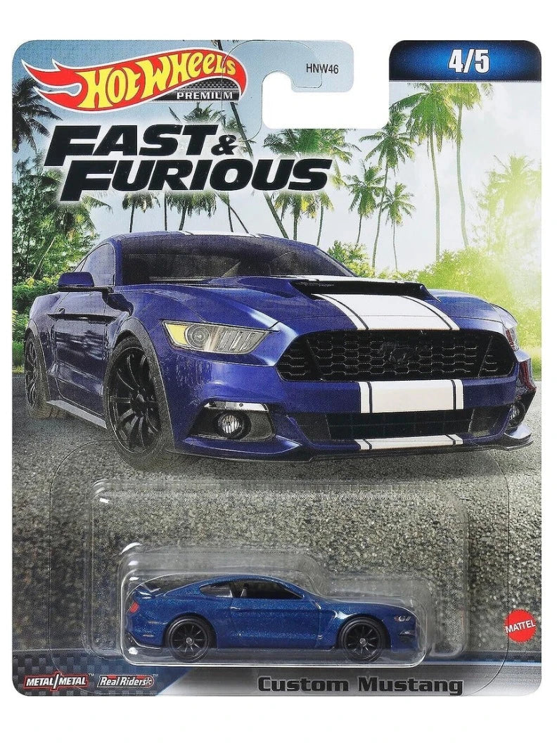 Hotwheels Fast & Furious Custom Mustang imported premium 1:64 Scale (blister little crack)