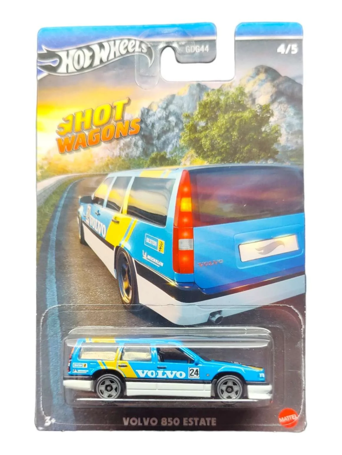 Hotwheels Hot Wagons volvo 850 Estate imported mainline card art 1:64 Scale