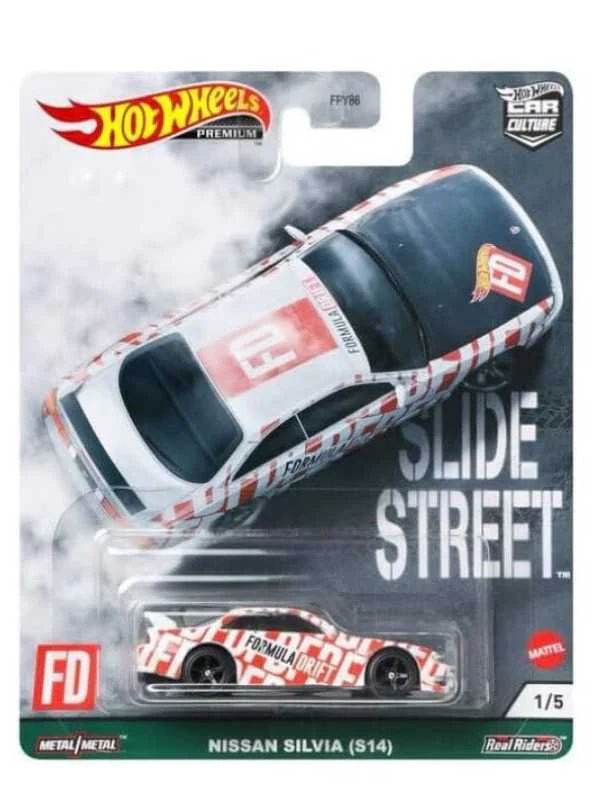 Hotwheels Slide Street Nissan Silvia S14 Imported Premium 1:64 Scale