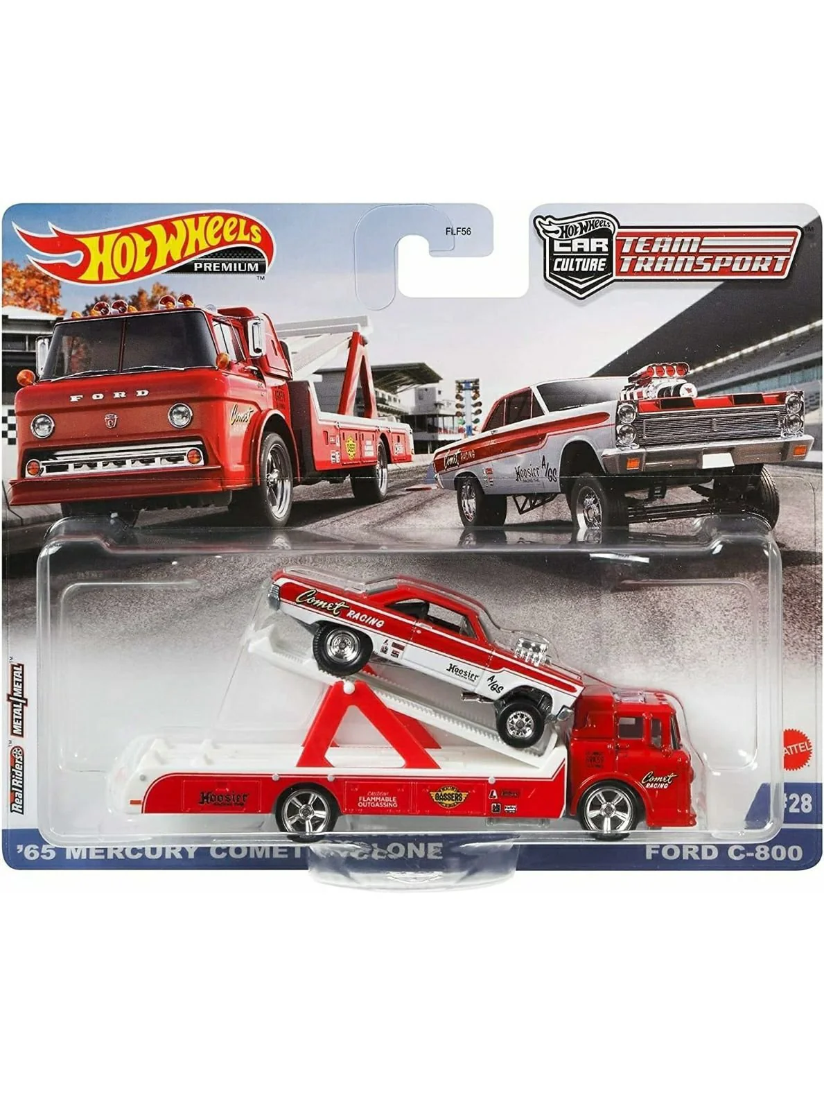 Hotwheels Team Transport 65 Mercury Comet Cyclone & Ford  C-800 Imported Premium 1:64 Scale