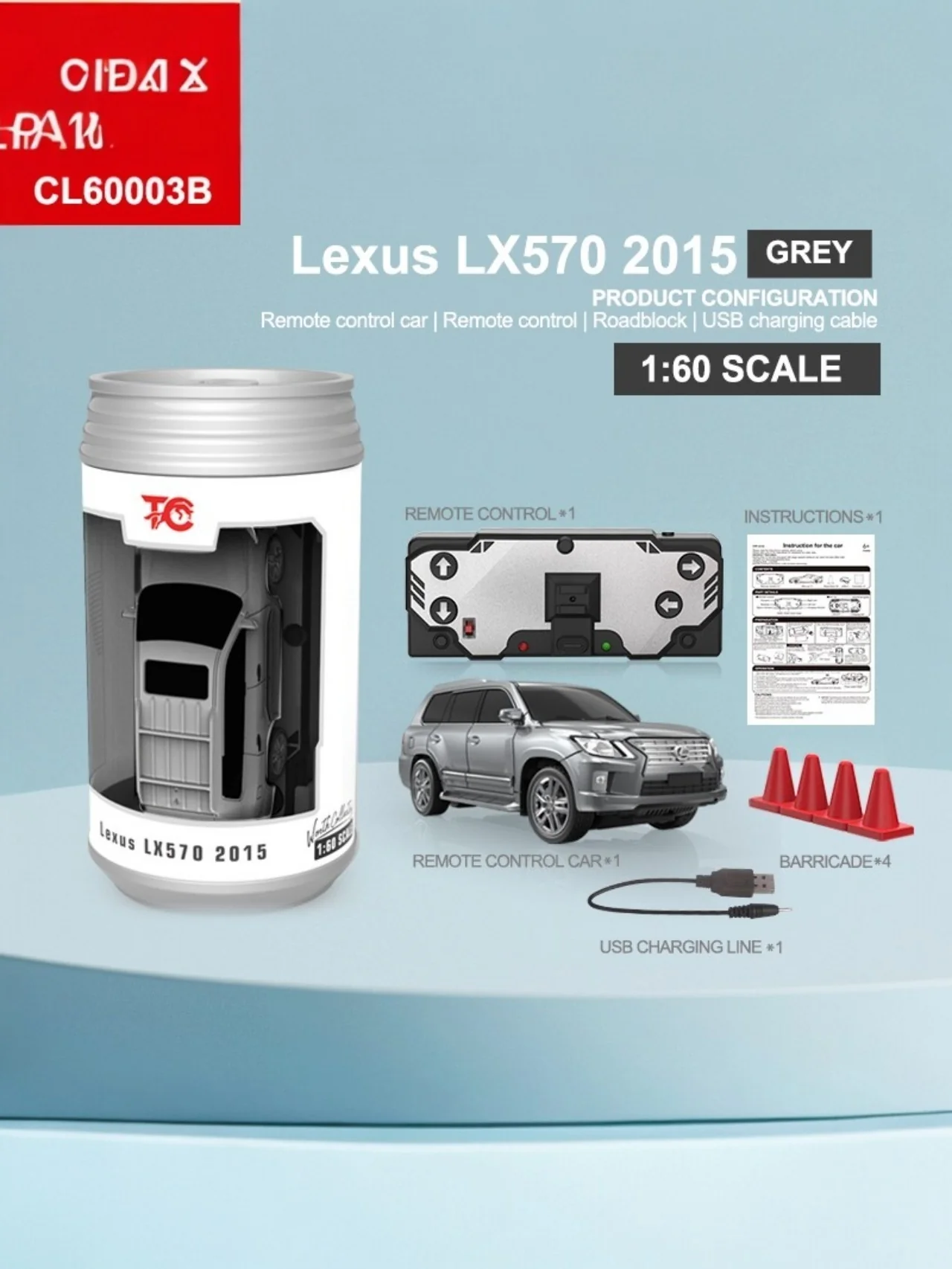 Mini RC "Toyota Lexus LX570 2015" remote control 1:60 Scale