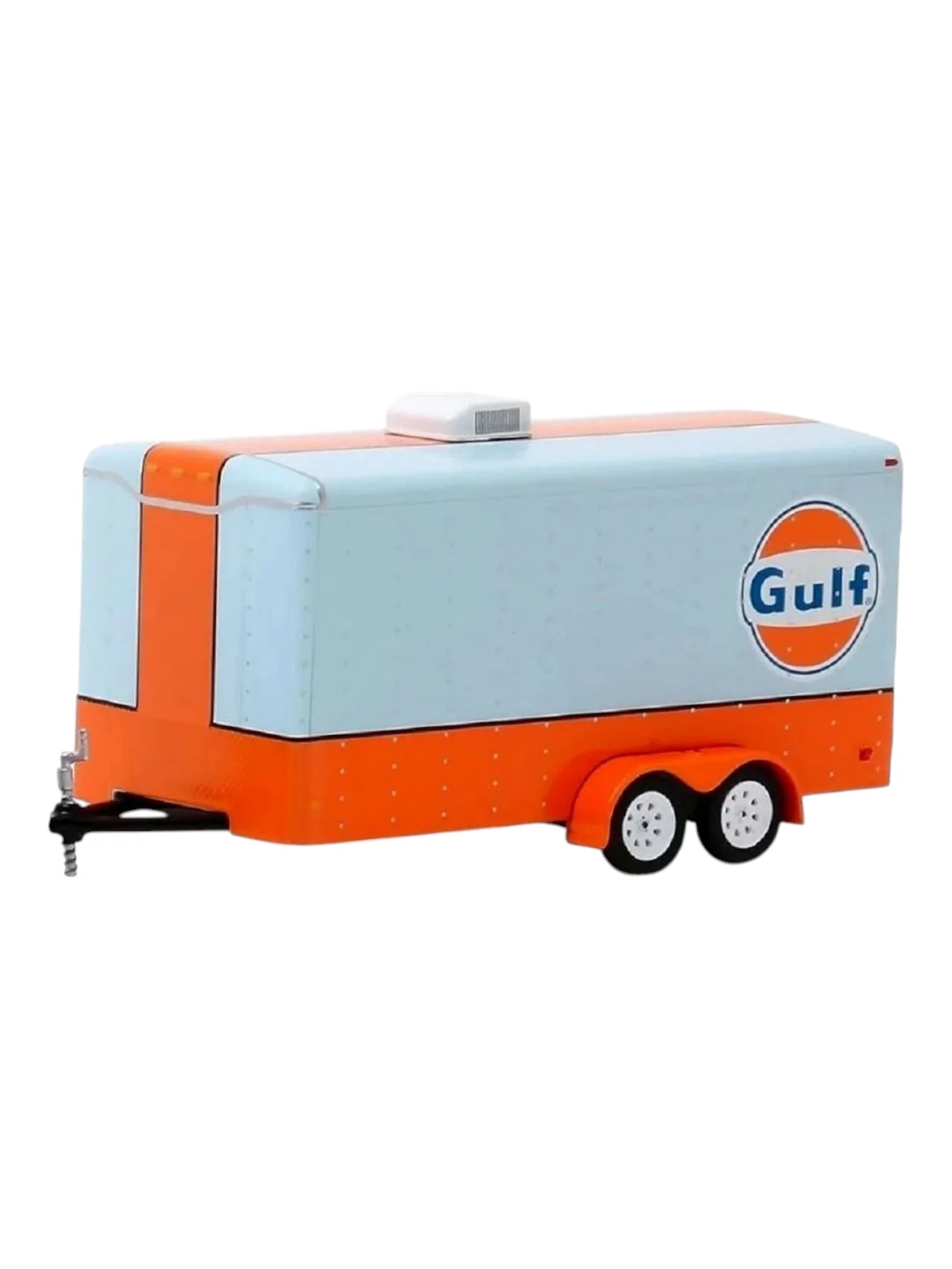 Greenlight 1972 ford club wagon & enclosed car trailer imported team transport 1:64 Scale - Image 5