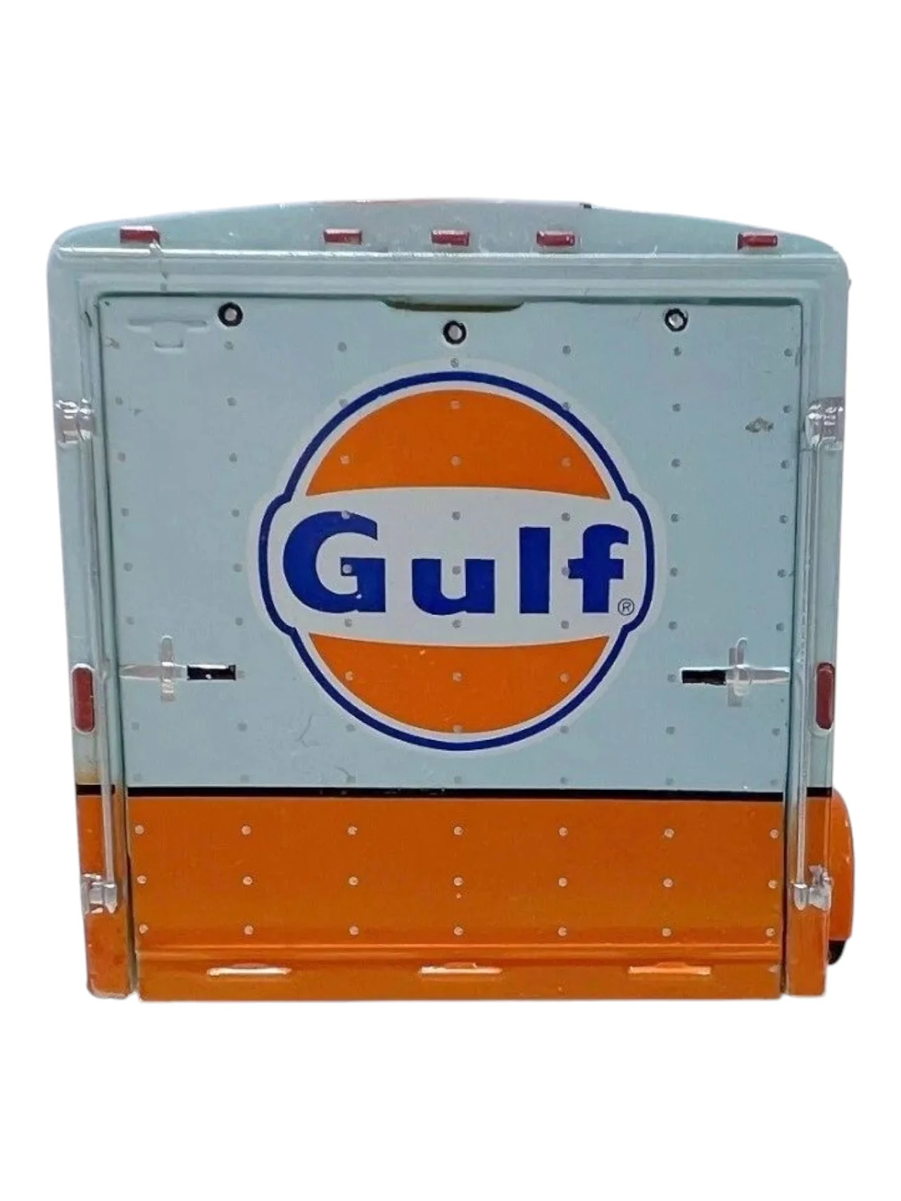 Greenlight 1972 ford club wagon & enclosed car trailer imported team transport 1:64 Scale - Image 7