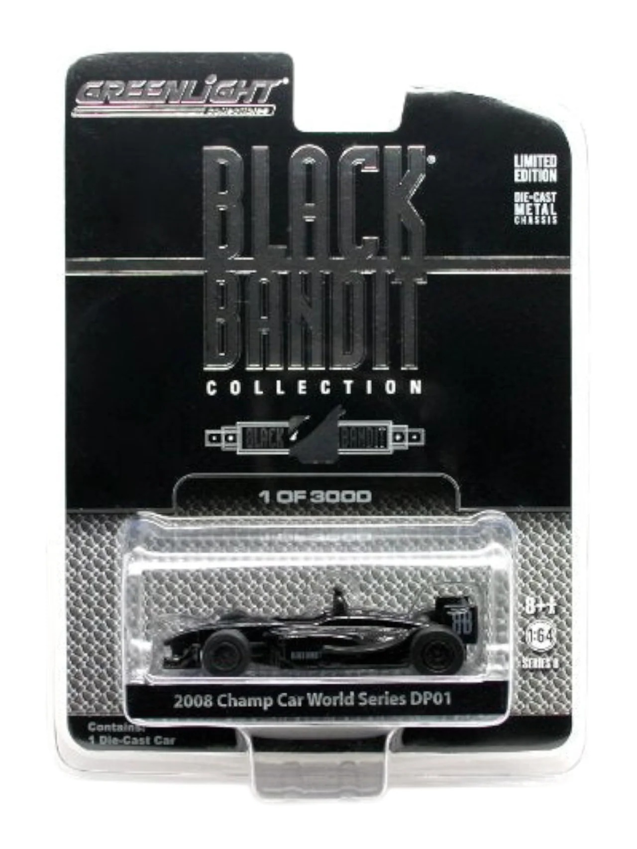 Greenlight Black Bandit 2008 Champ car world series DP01 Limited Edition Die Cast Metal Chassis
