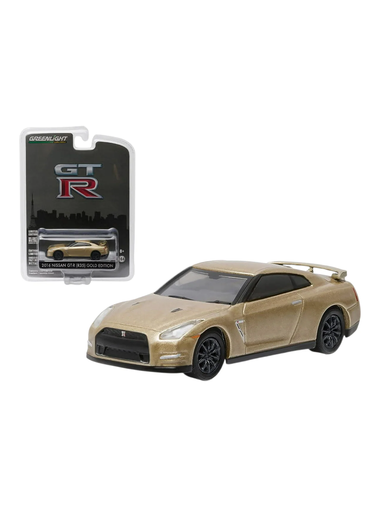 Greenlight Collectibles 2016 Nissan GT-R (R35) Gold Edition 1:64 Scale - Image 2