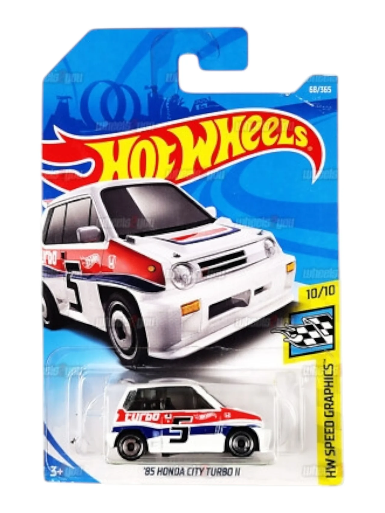 Hot wheels 85 honda city turbo ll imported mainline 1/64 Scale - Image 2