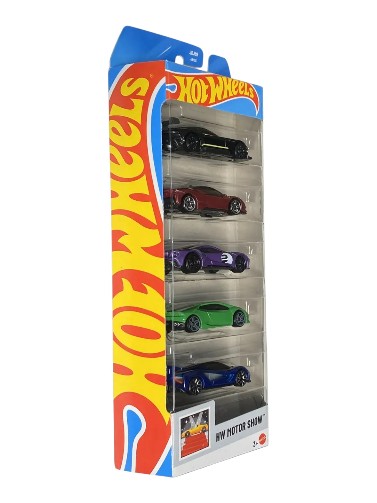 Hot Wheels Car 2025 HW Motor Show Pack of 5 (Aston Martin Vulcan, Ferrari SF90 Stradale, 17 Ford GT, Lamborghini Huracan Lp 610-4, Lotus Evija) Multi - Color - Image 3