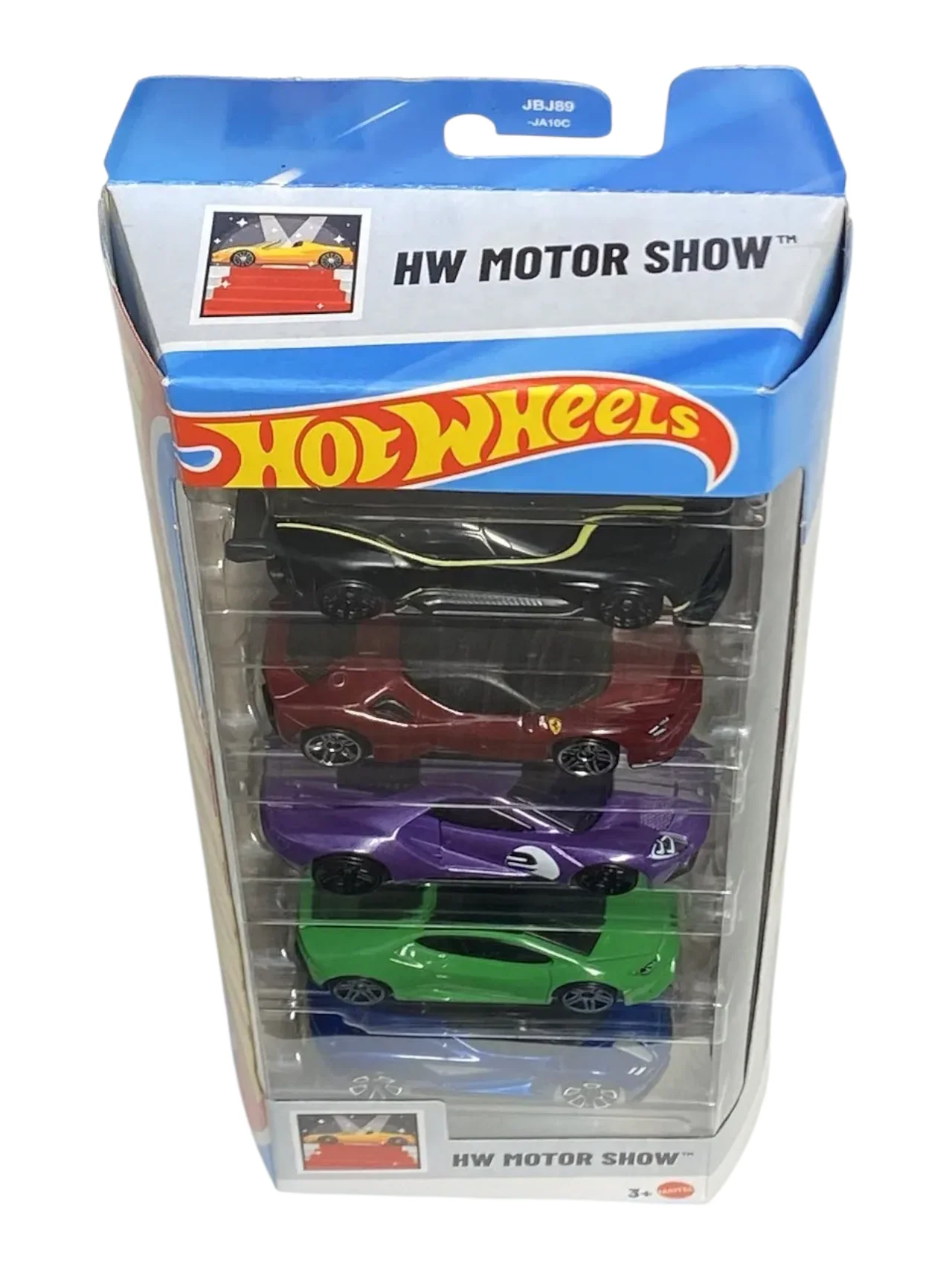 Hot Wheels Car 2025 HW Motor Show Pack of 5 (Aston Martin Vulcan, Ferrari SF90 Stradale, 17 Ford GT, Lamborghini Huracan Lp 610-4, Lotus Evija) Multi - Color - Image 4