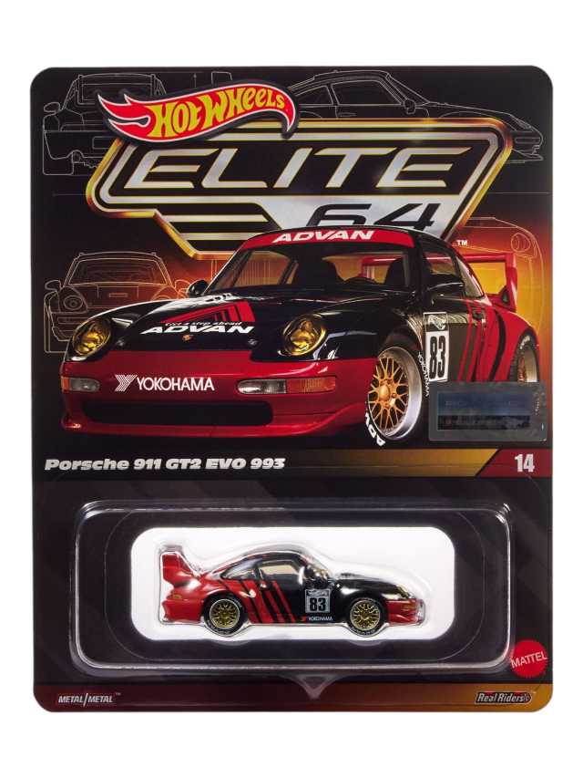 Hot Wheels Elite 64 Porsche 911 GT2 EVO 993 Imported RLC 1:64 Scale(Card and blister Damaged)