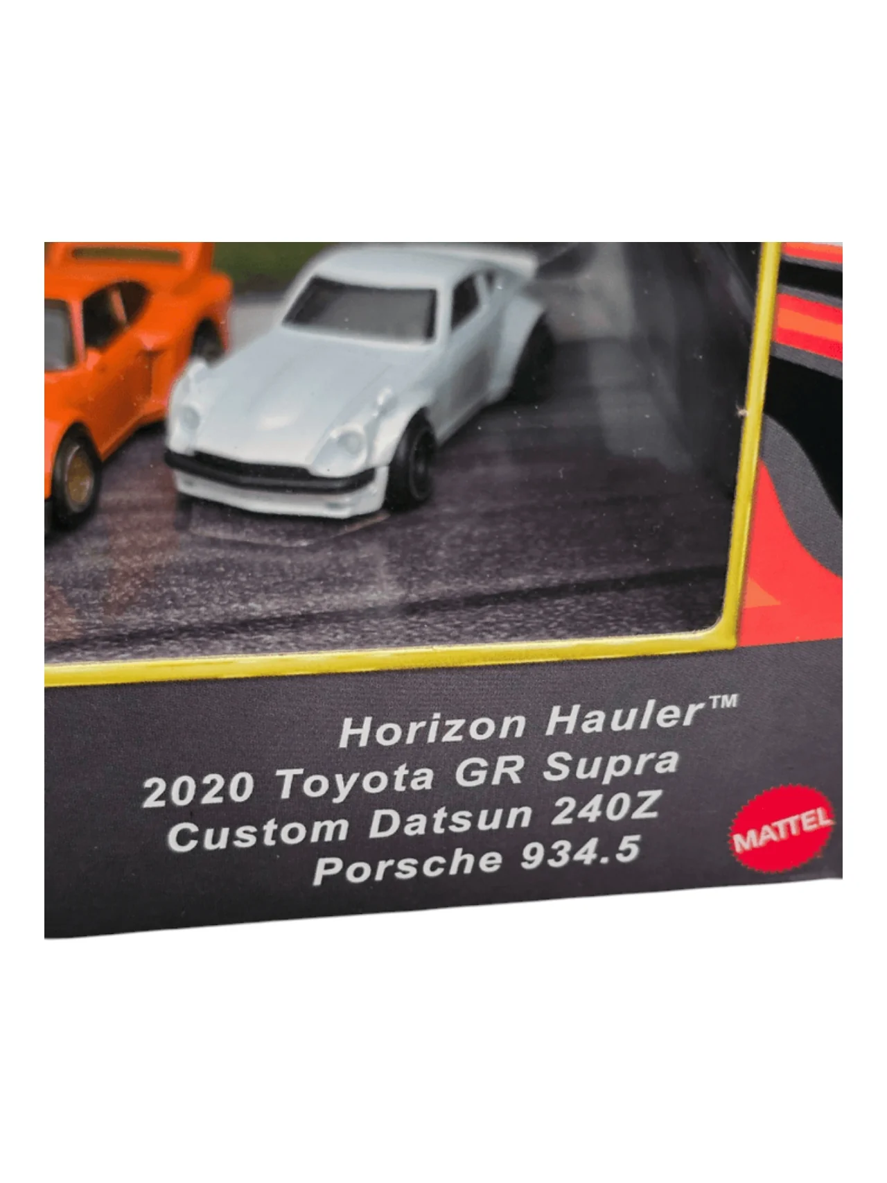 Hot Wheels Premium 4-Piece Die Cast Car Set with Carrier 2020 Toyota GR Supra, Datsun 240Z, Porsche 934.5 1:64 Scale - Image 3