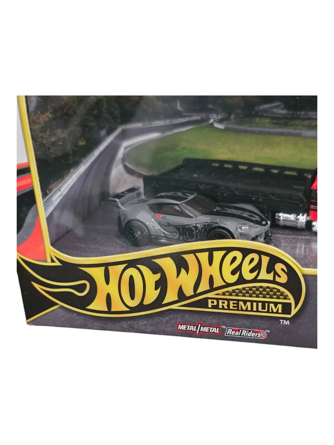 Hot Wheels Premium 4-Piece Die Cast Car Set with Carrier 2020 Toyota GR Supra, Datsun 240Z, Porsche 934.5 1:64 Scale - Image 4