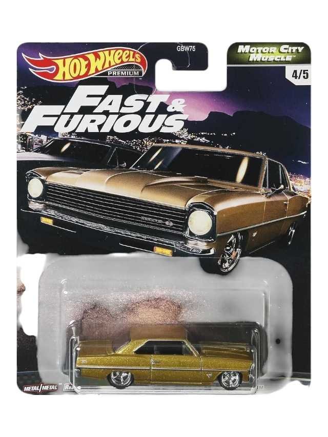 Hot Wheels Imported Premium 
Fast and Furious 66 Chevy Nova Motor City Muscle 1:64 Scale