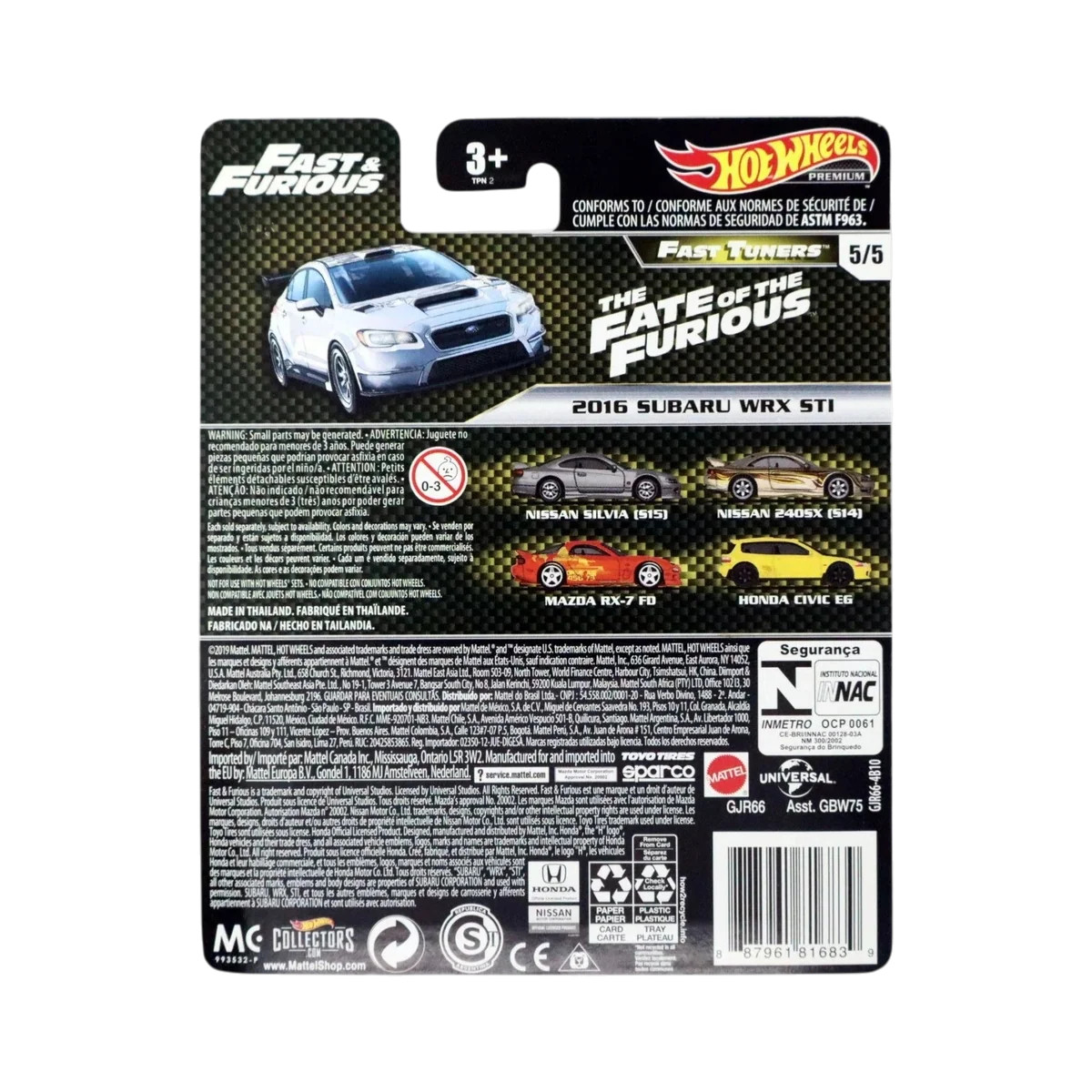Hot wheels premium fast & Furious fast Tuners 2016 subaru wrx STI scale 1:64 - Image 4