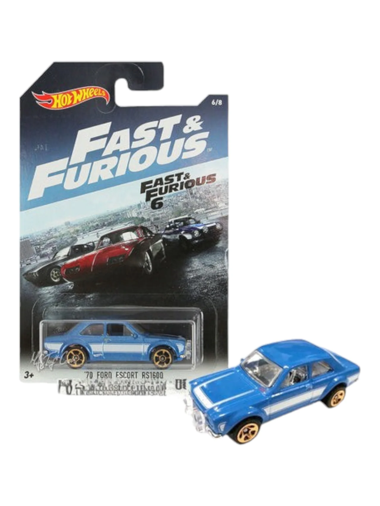 Hotwheel Fast And Furious 6 '70 Ford Escort RS1600 Imported Card Art Mainline 1:64 Scale