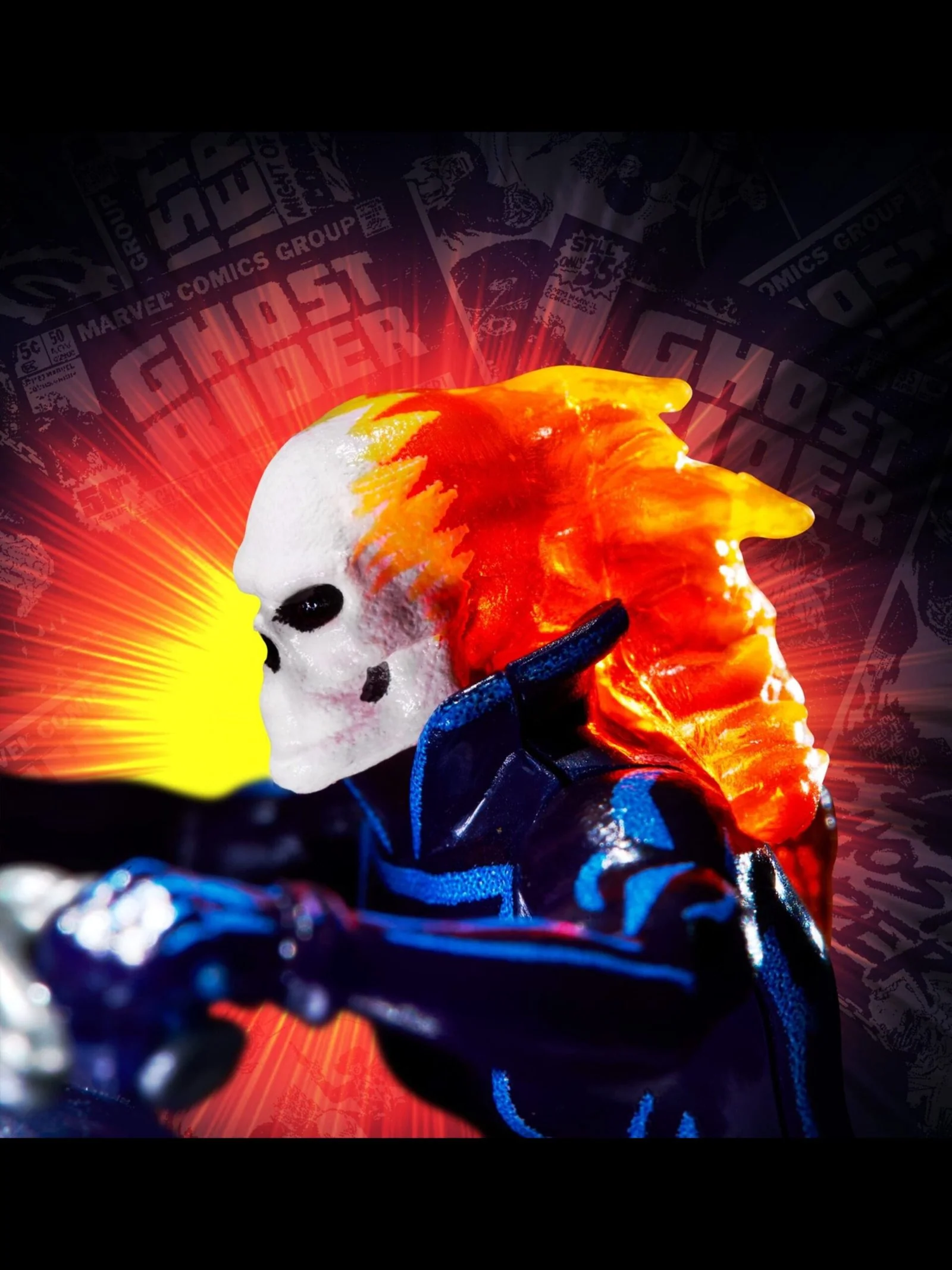 Hotwheel Marvel Ghost Rider with Vehicle - Image 3