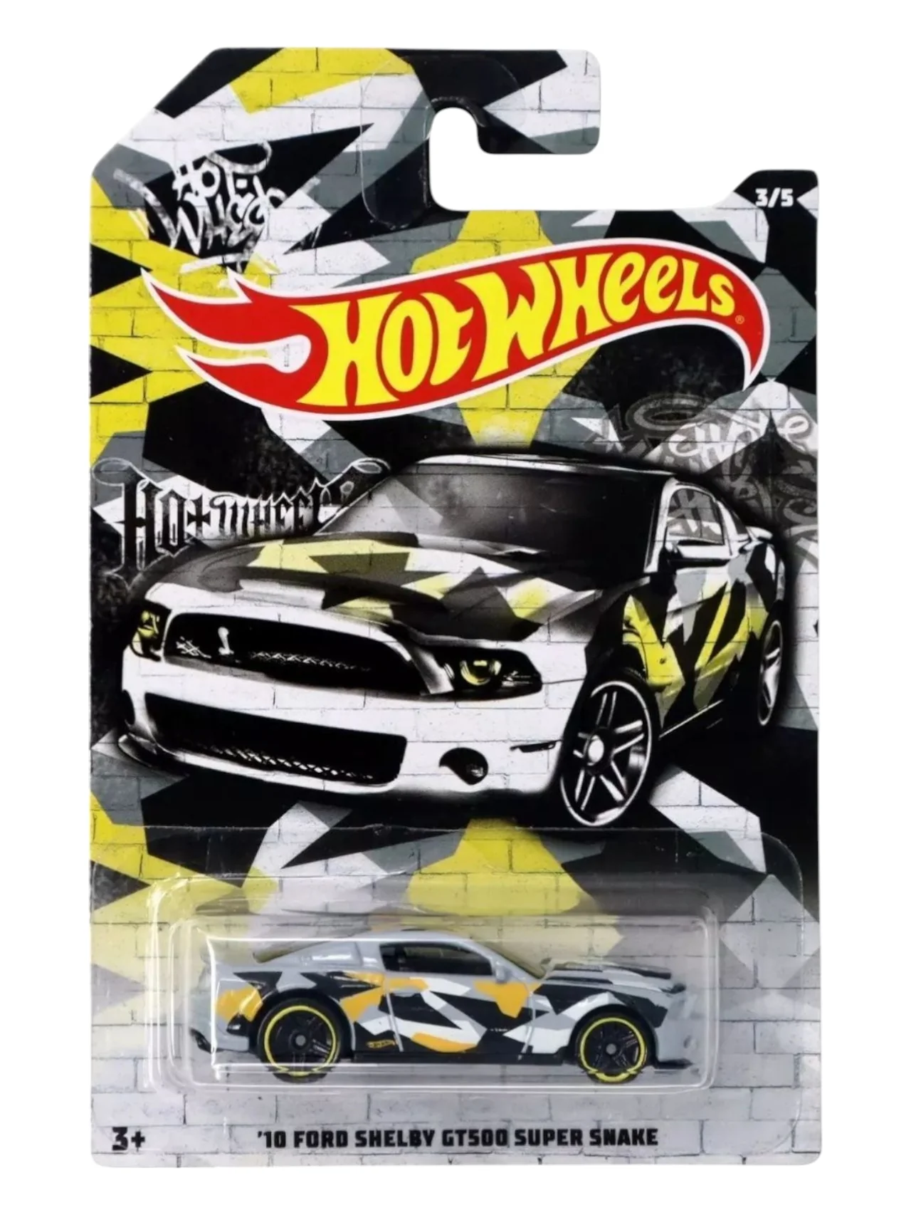 Hotwheels '10 ford Shelby gt500 super snake imported card art mainline 1:64 Scale GJV55-K510
