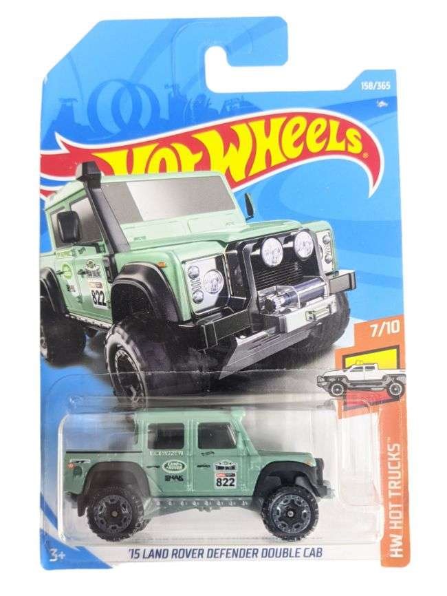 Hotwheels 15 Land Rover Defender Double Cab (card little bit damaged) Imported Mainline Card 1:64 Scale