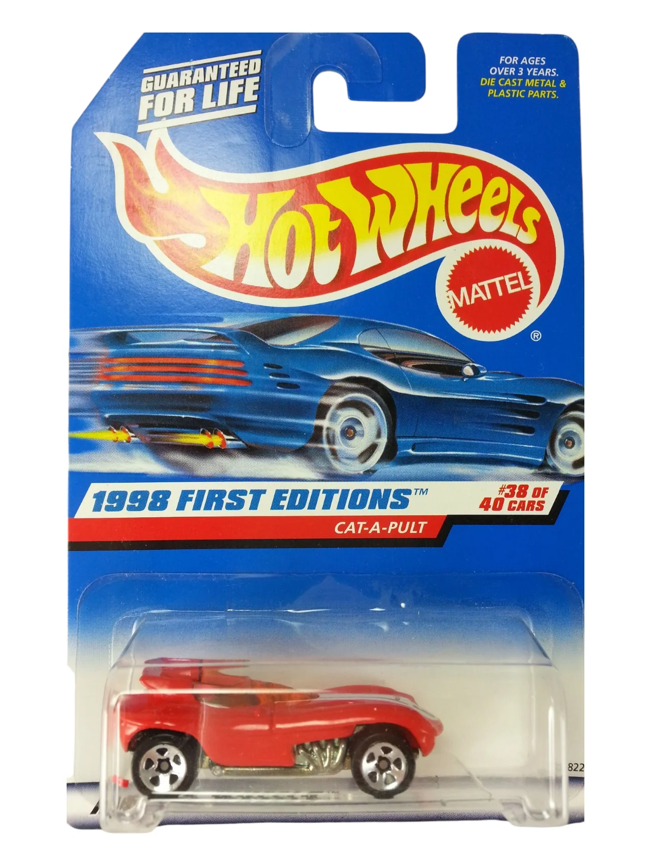 HotWheels Imported Mainline Old Card Art 1998 First Editions Cat-A-Pult #38/40 1:64 Scale Die-Cast Car