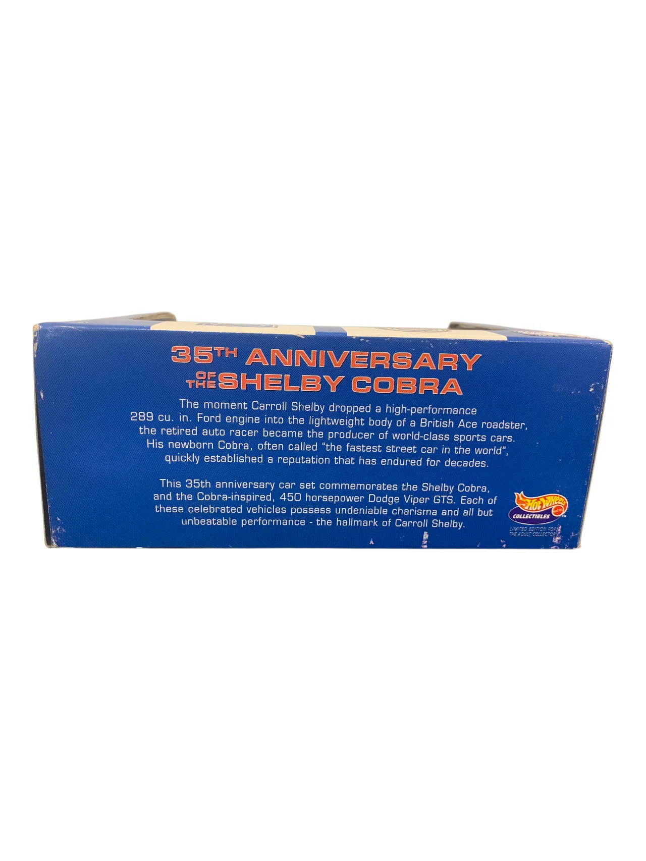 HotWheels 35th Anniversary Of The Shelby Cobra 1965 Cobra Daytona and 1997 Dodge Viper GTS 2 Pack 1:64 Scale (Limited Edition No -B2330) - Image 4